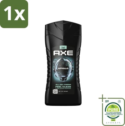 1 x Axe - 3-in-1 Douchegel - Apollo - Sage & Cedarwoord - 12hrs Long Lasting Scent - 250 ml - Douchegel - Axe Apollo - Salie - Cederhout - 3-in-1