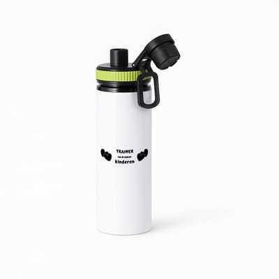 Hacebo® - trainer van de leukste kinderen waterfles met draaidop groen - Trainer - de leukste trainer - verjaardag - cadeautje voor trainer - kado - geschenk - water fles - 850ML