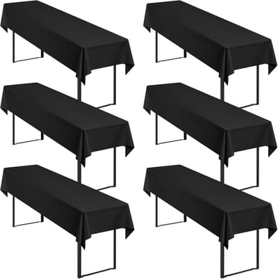 Tafelkleed Set - Biertafelhoezen - Feestelijke Decoratie - Universeel Passend - 100x250 cm - Zwart