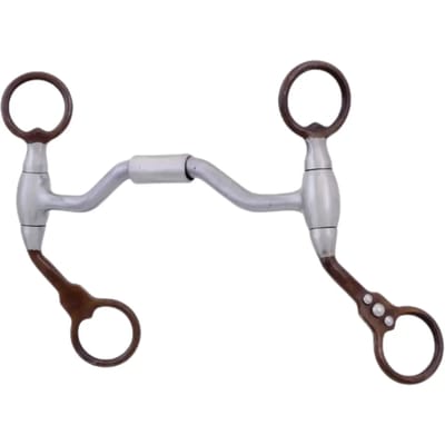 Western snaffle bit voor paard van zacht staal en koper Metalab