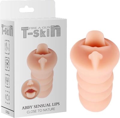 T- Skin - Abby Sensual Lips - Masturbator - Lichte huidskleur