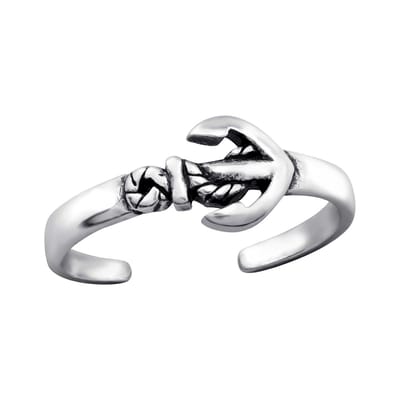 Zilveren teenring met anker | Anchor Toe Ring | Sterling 925 Silver (Echt zilver)