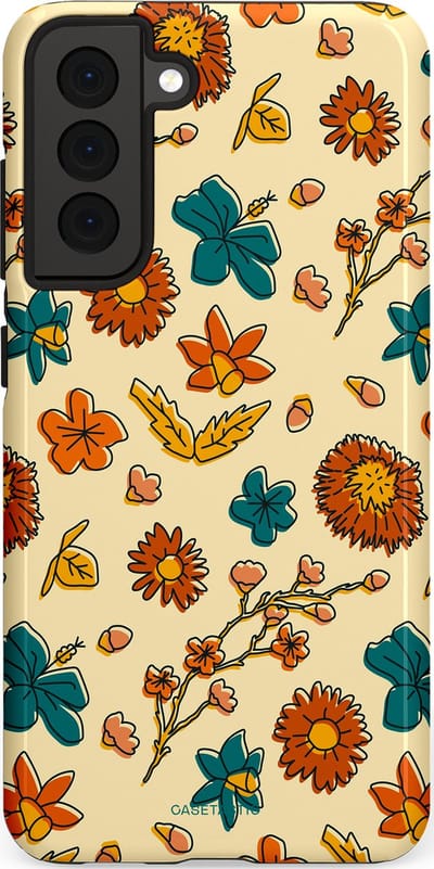 Casetastic Hoesje Geschikt voor Samsung S21 FE - Stijlvolle Beschermende Duo-layer Case - Boranisch veld