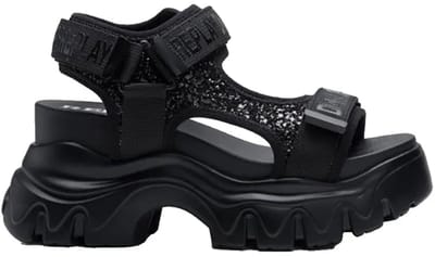 Replay Juyce High Bright Platform Sandalen Zwart EU 38 Vrouw