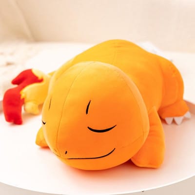 Nieuwste Originele Liggende Charmander Pluche Pokemon Kussen Zacht Speelgoed Japanse Anime Draak Pop Cadeau voor Kinderen 35cm 35cm yellow