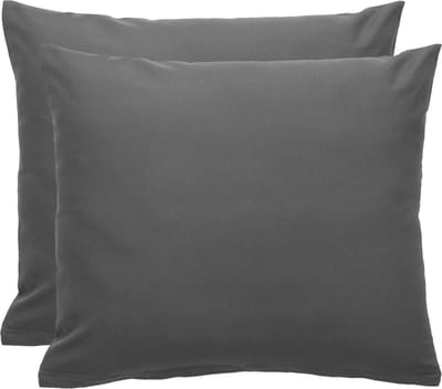 Komfortec Set van 2 Premium Kussenslopen 60x70 cm - Superzachte Kussenhoes - 100% Microvezel - 120g/m²- Antraciet