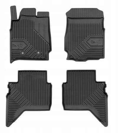 Frogum No.77 Automat / Vloermat - 3D Pasvorm - Geschikt voor Ford Ranger V 2015-2022 - TPE Rubber - 4-delig - Hoge Rand 4cm - Zwart
