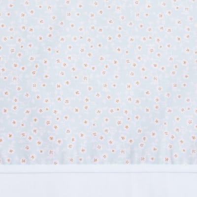 BINK Bedding Ledikantlaken Floor 100 x 150 cm - laken voor ledikant - lakentje - babylaken - bloemen - blauw - camel