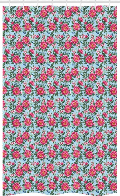 ABAKUHAUS Pioenroos Douchegordijn – 120x180 cm – Polyester