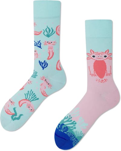 Many Mornings unisex sokken - A Lot Of Axolotls - Unisex - Maat: 35 - 38
