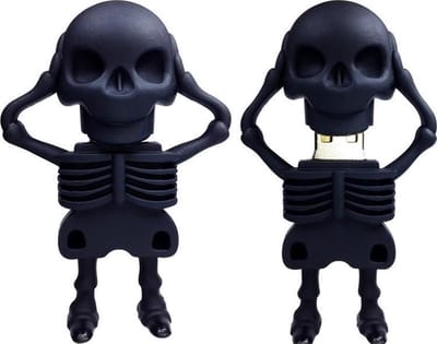 Skelet usb stick 128GB 3.0 zwart -1 jaar garantie – A graden klasse chip