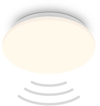 BRILONER Ugo – LED Plafondlamp – met bewegingsmelder – warm wit licht – wit – Ø27 cm