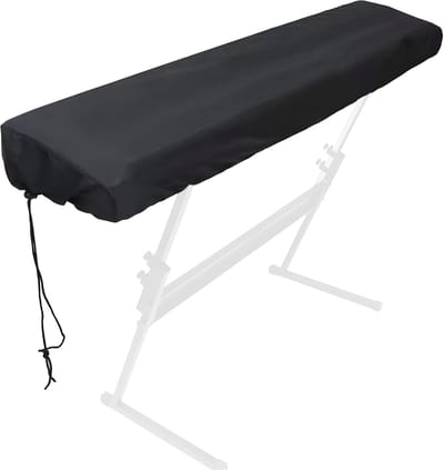Somstyle Piano Keyboard Cover met Trekkoord - Geschikt voor 88 Toetsen - Beschermhoes Instrument - Zwart
