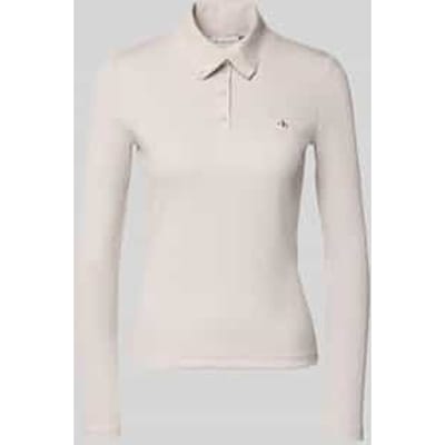 slim fit shirt met lange mouwen van katoenmix