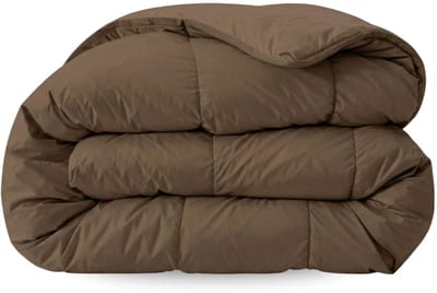 Zelesta Comfort Uni Dekbed zonder overtrek - Wasbaar Hoesloos dekbed - Met vaste overtrek - 2 in 1 - Mokka - 140x200cm