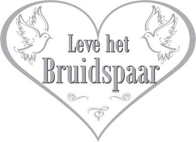 Folat - Huldeschild - Leve het bruidspaar