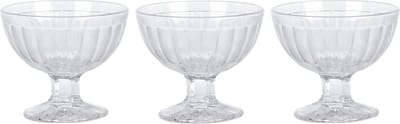 Excellent Houseware IJcoupes/ijs serveer schaaltjes - set 3x stuks - glas - 200 ml