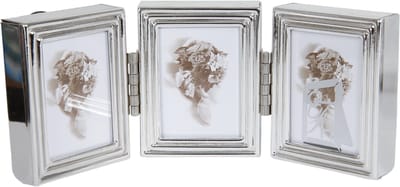 Fotolijst - Trio Pasfotolijstje - glanzend - 4x5cm - Zilver