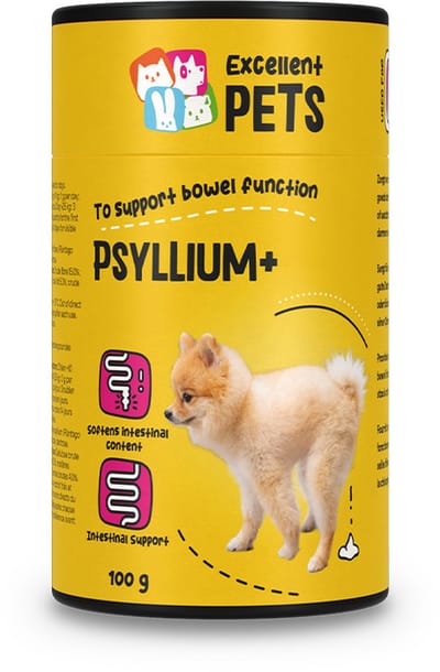 Excellent Pets Darmflora 100 gr - Bij Moeilijke Ontlasting - Ondersteunt Spijsvertering - Met Psylliumvezels - Weerstand Honden supplementen - Dog Psyllium+
