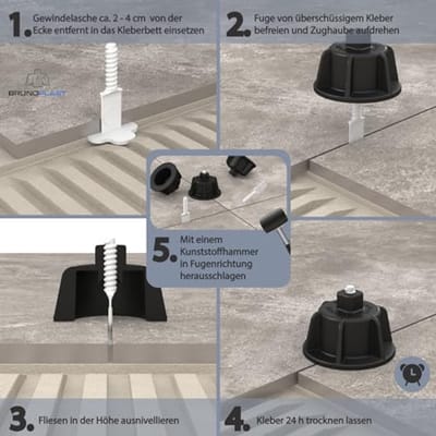 Nivelleringssysteem voor Wand- en Vloertegels met 1,7 mm Voegbreedte - Ideale Tegelleghulp
