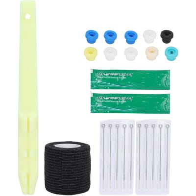 Kit de tatouage professionnel à main traditionnelles Aiguilles de tatouage DIY Fournitures 2 pièces 3g 1RL