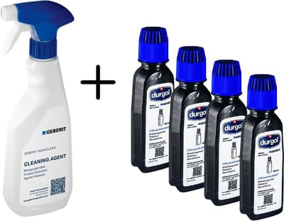 Geberit AquaClean Reinigingsmiddel 500ml + 4x 125ml AquaClean – Toiletreiniger Geschikt voor Mera, Tuma, Sela, 4000 & 5000 Modellen