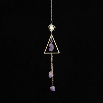Edelsteen Zonnevanger - Raamdecoratie Windgong - Amethist Handgemaakte Zonnevanger - Zon