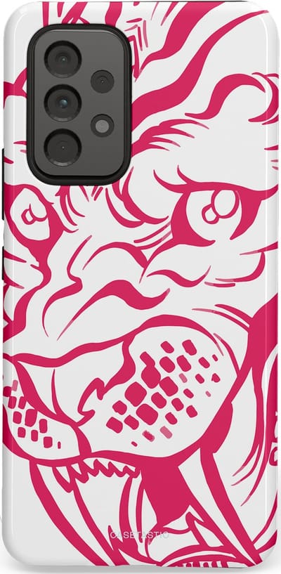Casetastic Hoesje Geschikt voor Samsung A53 - Stijlvolle Beschermende Duo-layer Case - Scherpe Strepen