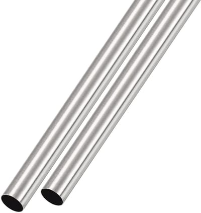 Dailygoods- Roestvrijstalen Buizen Set van 2 - 304 Roestvrij Staal - Rechte Buizen - 10 mm x 0,2 mm x 300 mm - Voor Huishoudelijke Apparaten - Stalen Buizen