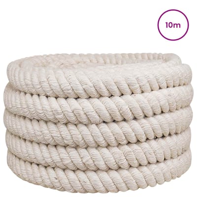 vidaXL - Jute - Touw - 30 - mm - Wit - 100% - Tossa - jute