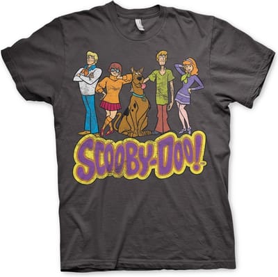 ScoobyDoo Heren Tshirt -M- Team Distressed Grijs
