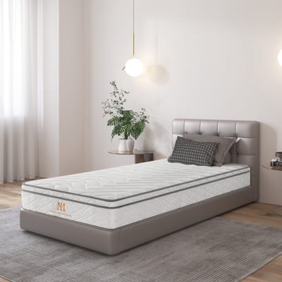 MeiLun C2 Pocketveringmatras Matras 90x200cm - 25cm - Zachte Gebreide Tijk - Comfortschuim - Extra Steunlaag - CertiPUR-US® Schuim - Drukverlagend en Rustig Slaapgevoel