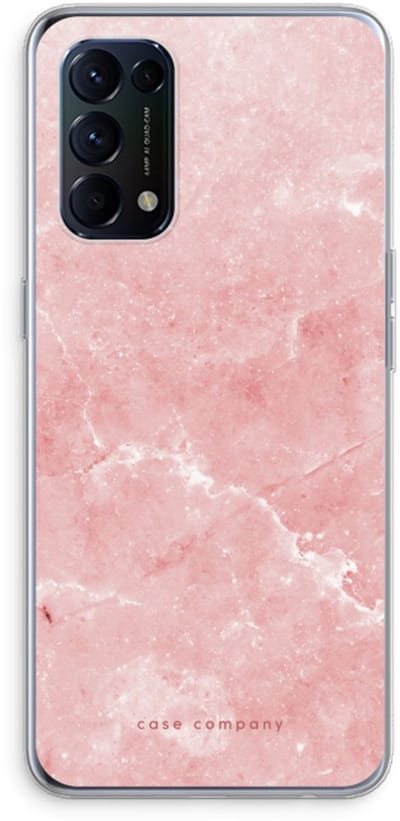 Case Company® - Hoesje geschikt voor Oppo Find X3 Lite hoesje - Roze marmer - Soft Cover Telefoonhoesje - Bescherming aan alle Kanten en Schermrand