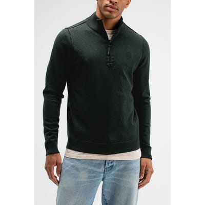 Butcher of Blue Clifden Halfzip Conda Green Size: XL | Turtlenecks Outlet | Heren | Groen