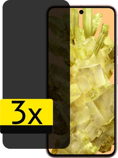 Screenprotector - Geschikt voor Google Pixel 8 - 3 Stuks - Privacy Filter - Beschermglas - Gehard Glas - Tempered Glass - Screen Protector