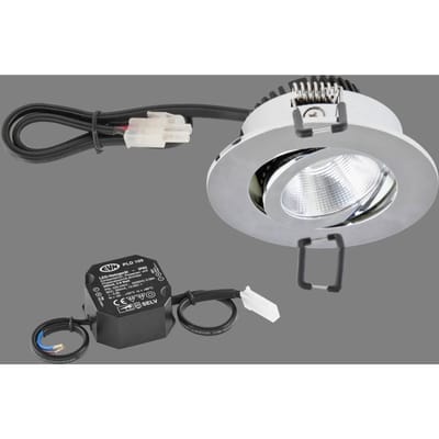 EVN PC20 inbouwlamp rond fasedimmer 3000K chroom