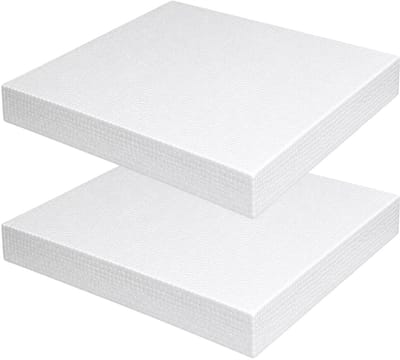Piepschuim vormen - vierkant - 2x - 25 x 25 x 3 cm - styropor hobby / DIY vorm - basis knutselfiguren