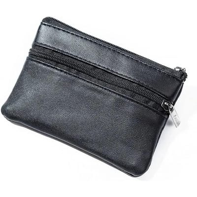 Porte-monnaie pour femmes, pochette pour hommes, petit portefeuille, porte-monnaie en PU, porte-monnaie à fermeture éclair, mini portefeuille pour enfants, porte-clés en cuir noir