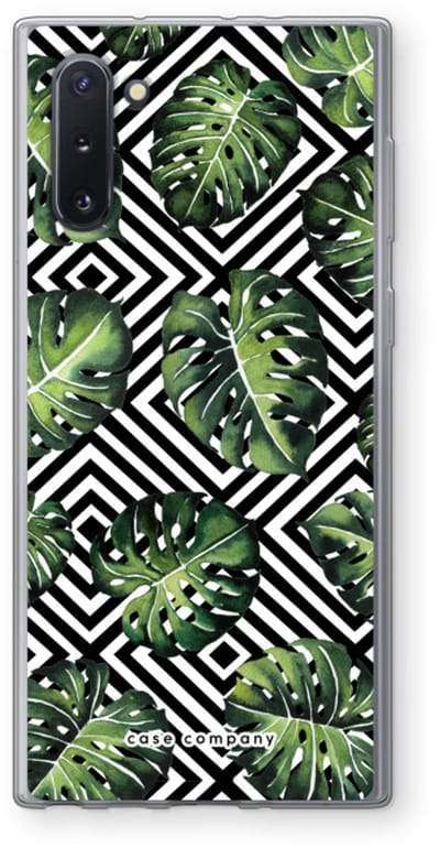 Case Company® - Hoesje geschikt voor Samsung Galaxy Note 10 hoesje - Geometrische jungle - Soft Cover Telefoonhoesje - Bescherming aan alle Kanten en Schermrand