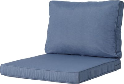Madison - Loungekussen - Tuinkussen - Zitkussen - Rugkussen - 2-delig - 60 x 60cm - Panama Saffier Blauw