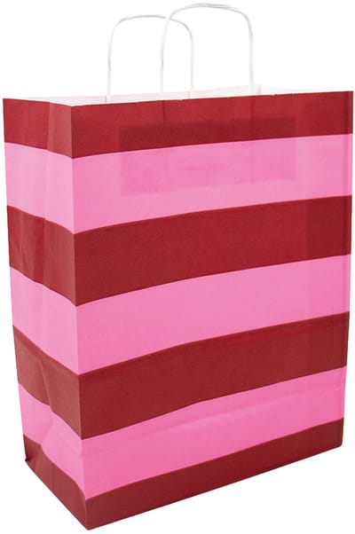 Papieren tasjes 50 stuks - Roze en Print / Multi colour - A4 25x31x12 - Cadeautasjes - Papieren tasjes met handvat