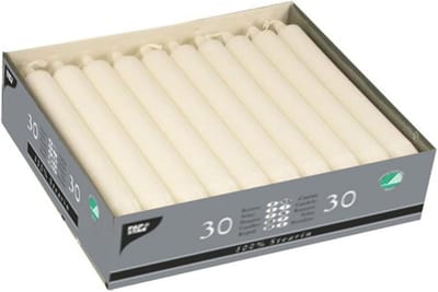 Kroonkaarsen Stearin - Spitskaarsen Witte Kaarsen - Sfeerverlichting Creëren - 100% Stearine Materiaal - 150 stuks - Wit