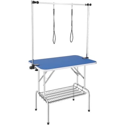 VEVOR Verzorgingstafel 1060x616x1701mm Scheertafel RVS Hondenverzorgingstafel 150kg Laadvermogen Kaptafel Hond Opvouwbare Huisdieren Verzorgingstafel 914,4x609,6mm Desktop Ideaal voor Baden Trimmen Drogen Borstelen