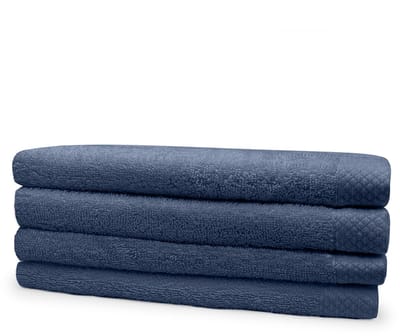 Eleganzzz Handdoeken Set - Set van 4 - Badhanddoeken 70x140cm - Badlakens - Handdoek - 420 gr/m2 - 100% Katoen - ocean blue