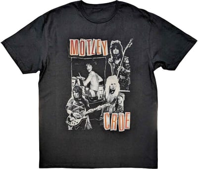 Motley Crue - Vintage Punk Collage Heren T-shirt - XL - Zwart