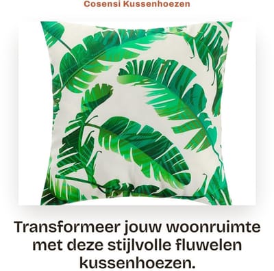 Dailygoods- Kussenhoezen 45 x 45 cm - Fluwelen Kussenslopen - Decoratieve Kussenslopen - Set van 4 - Handwas/Machinewasbaar - Perfect voor Woonkamer - Kussensloop