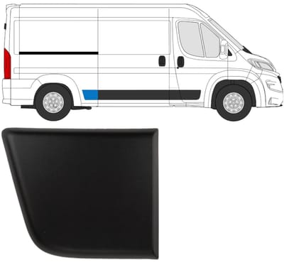 Zijlijst sierlijst achterspatbord voor Fiat Ducato 2018- / Rechts