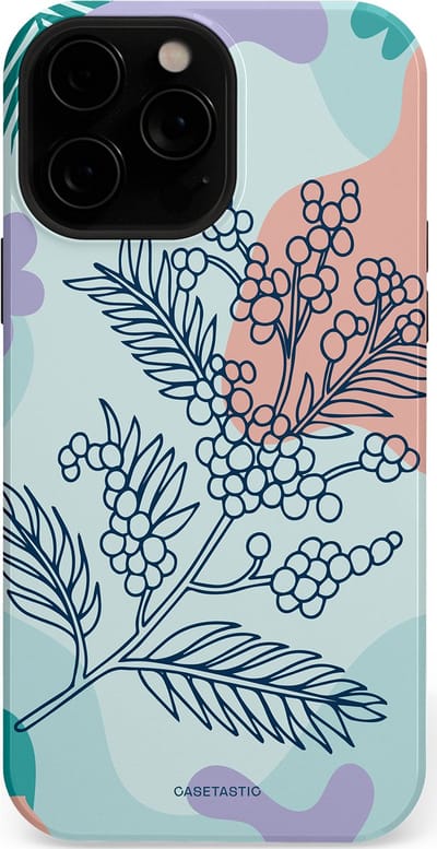 Casetastic Hoesje Geschikt voor Apple iPhone 13 Pro Max Magsafe - Stijlvolle Beschermende Duo-layer Case - Aquarel Bladeren