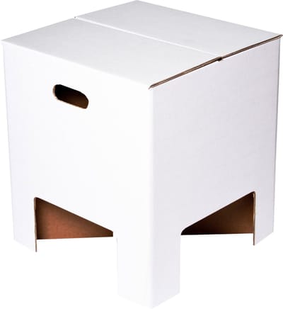 Dutch Design Brand - Dutch Design Chair - kartonnen krukje - Wit - White