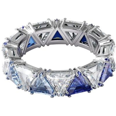 Swarovski Millenia Cocktail Driehoek Geslepen Kristallen Ring Damesringen Blauw 5608527 Box (Random Color),55 gray